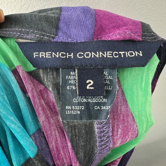 Y2K French Connection Tube Top Sleeveless Dress Size 2 - Picture 10 of 12